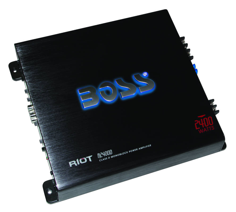 Boss Audio R2400D 2400W Class D Monoblock RIOT Series Power Car Audio
