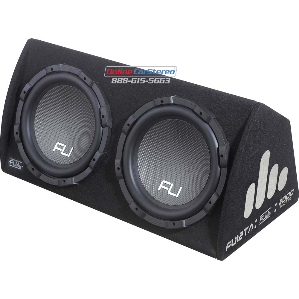 FLI Audio FU12TAF1 Amplified Subwoofer Enclosure Loaded with Dual 12