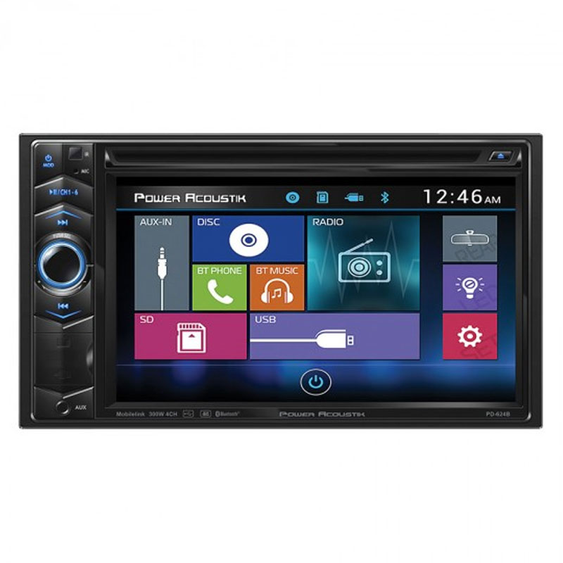 Power Acoustik PD624B DoubleDIN Bluetooth DVD/CD/MP3/AM/FM In Dash