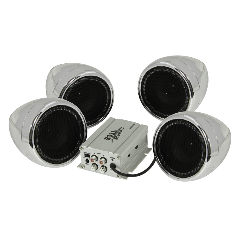 Boss Audio MC470B Chrome 1000 watt Motorcycle/ATV Sound System with