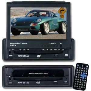 In-Dash Mobile DVD Player with motorized 6.5 TFT monitor