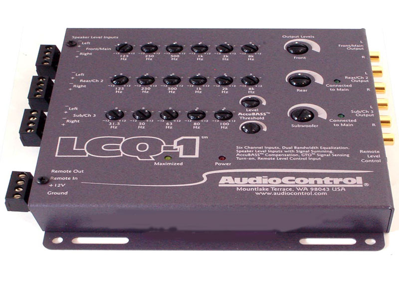 AudioControl LCQ1 (Black) 6Channel Crossover with Bass Control at