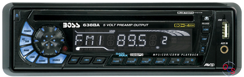 Boss Audio 638BA - Bluetooth-enabled CD/MP3 in-dash receiver with front