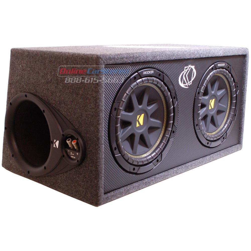 Kicker DC124 (10DC124) Subwoofer Enclosure Loaded with Dual 10Inch