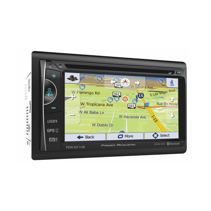 Power Acoustik PDN-621HB 2-DIN GPS Navigation, MHL MobileLink X2, DVD