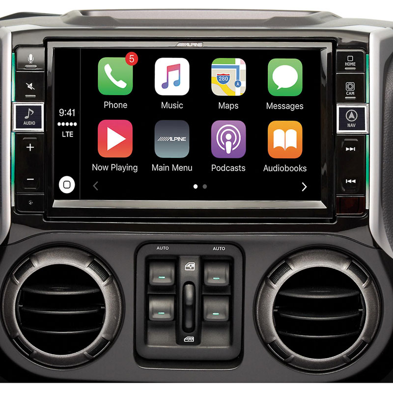 Alpine I109 WRA In Dash Carplay AM FM Digital Media Bluetooth Car Stereo Receiver W 9 