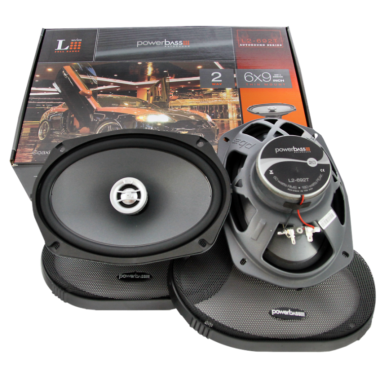 PowerBass L2692T 6x9"Thin Full Range Coaxial Car Audio Speaker 180