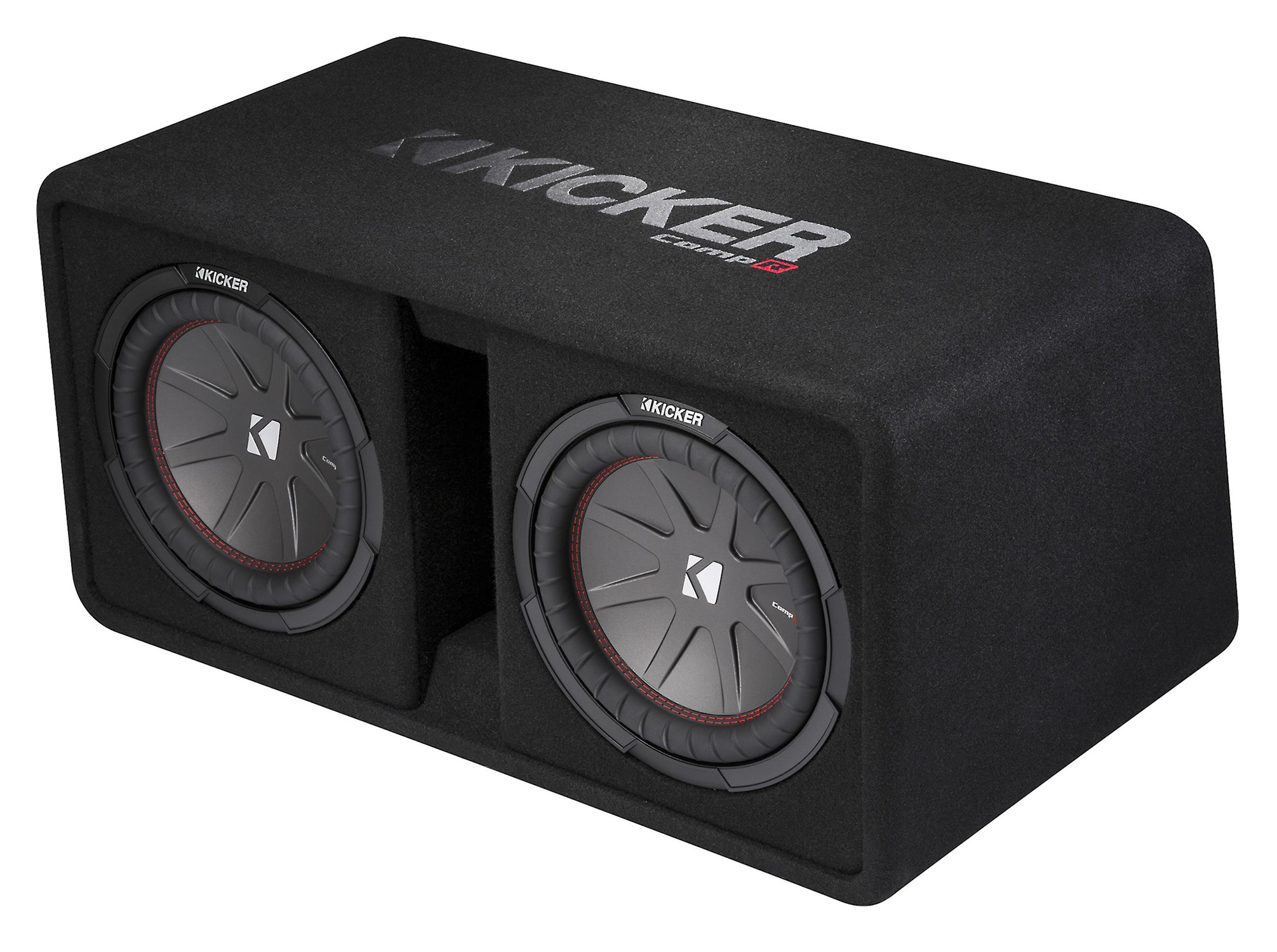 Kicker 43DCWR122 Dual 12" Ported enclosure CompR subwoofers. This sub