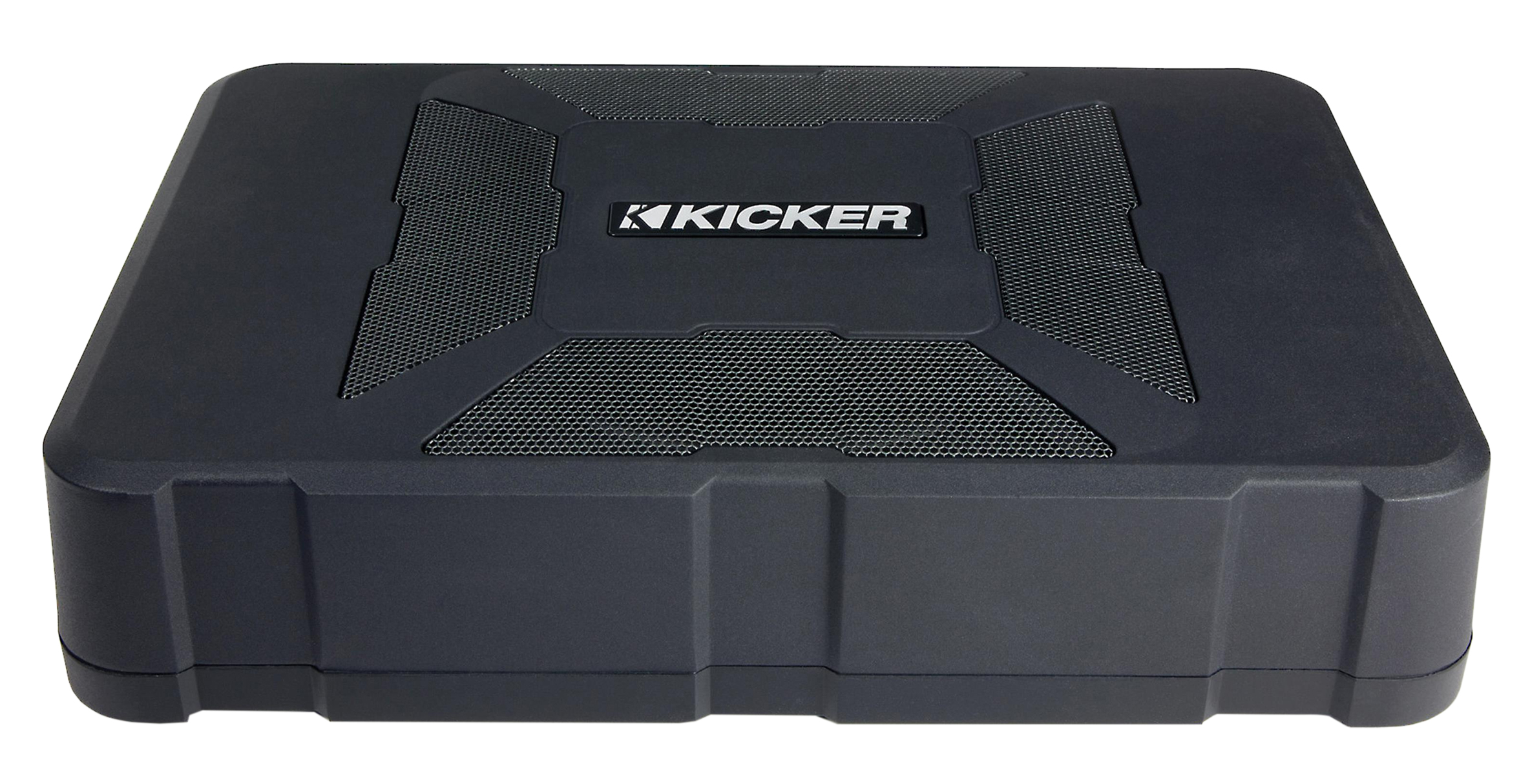 Kicker 11HS8 Hideaway™ compact powered car subwoofer 150 watts and an