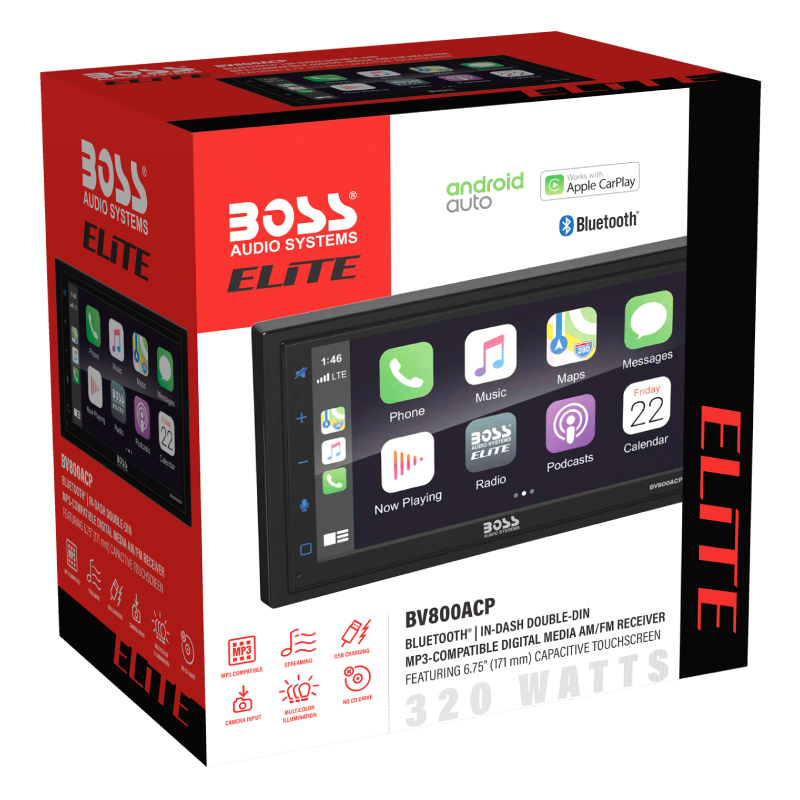 Boss Elite BV800ACP Apple CarPlay Receivers