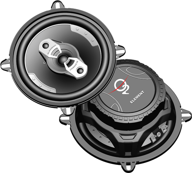 O2 EL-5254 Full Range Car Speakers