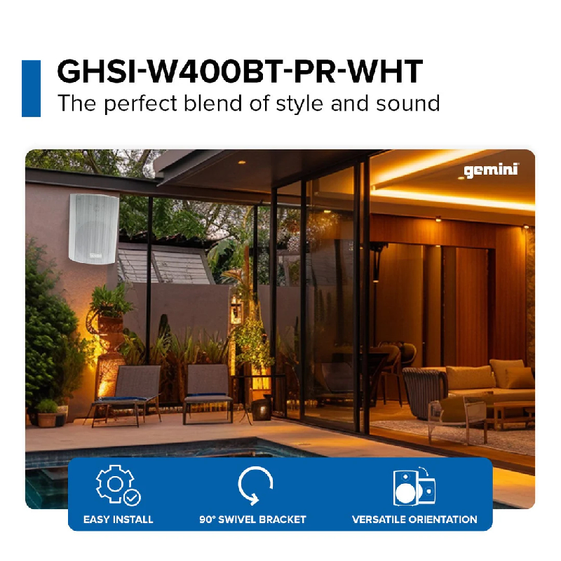 Gemini GHSI-W400BT-PR-WHT Home Theater Speakers