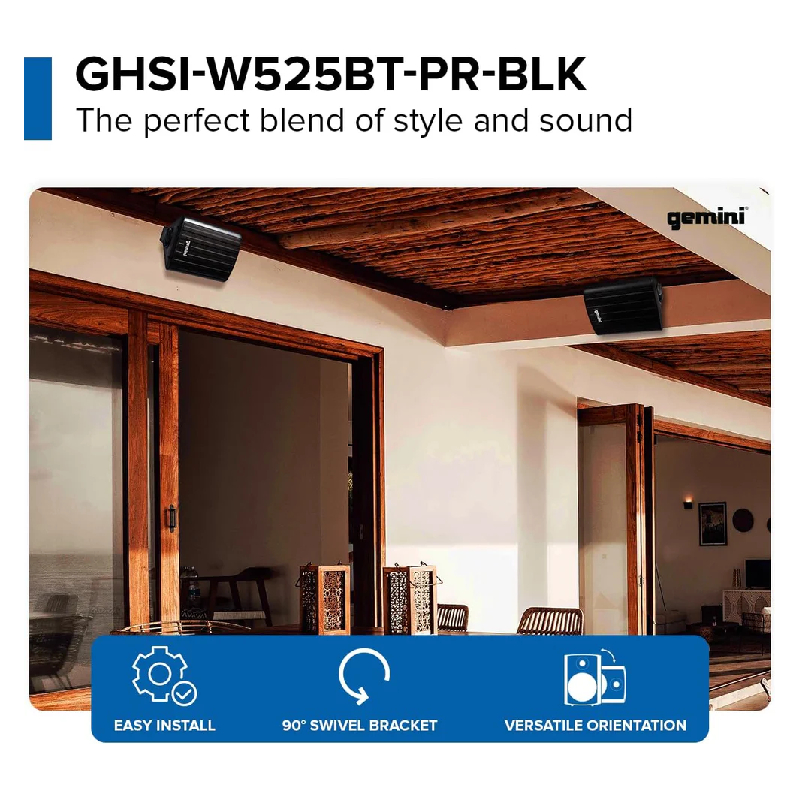Gemini GHSI-W525BT-PR-BLK Home Theater Speakers