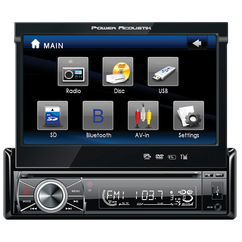 Power Acoustik PTID-8920B Single DIN DVD Receivers (With Screen)