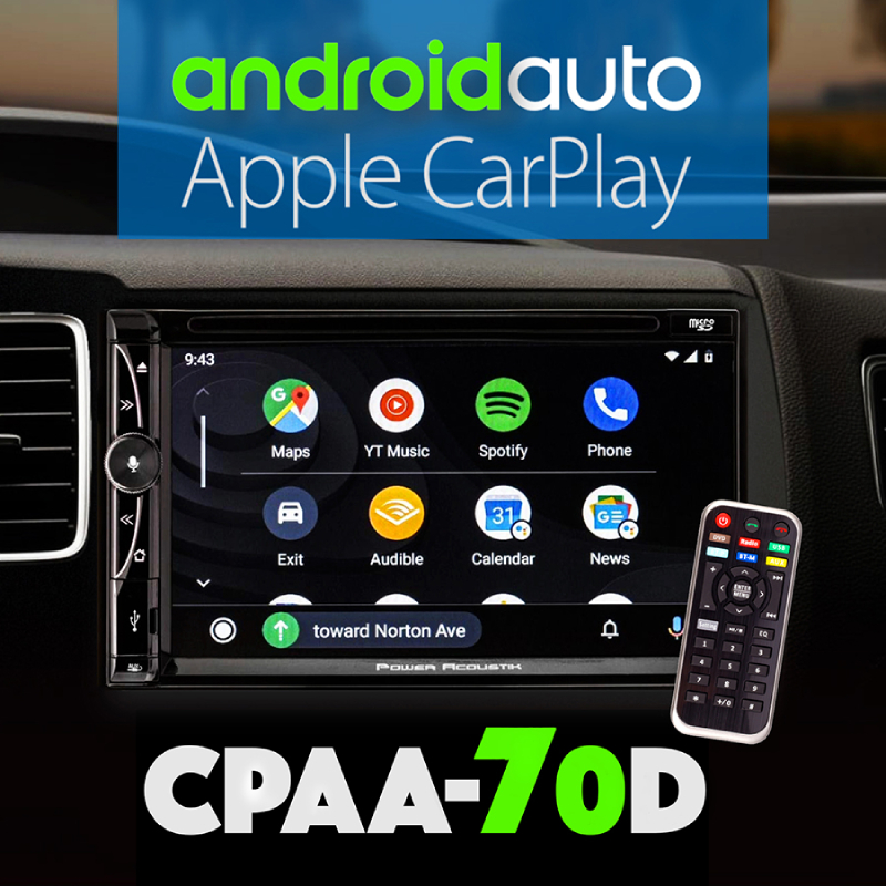 Power Acoustik CPAA-70D Apple CarPlay Receivers