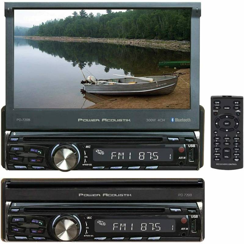 Power Acoustik PD-720B Single DIN DVD Receivers (With Screen)