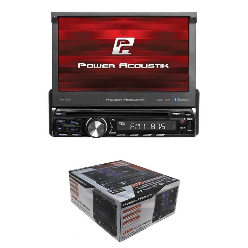 Power Acoustik PD-720B Single DIN DVD Receivers (With Screen)