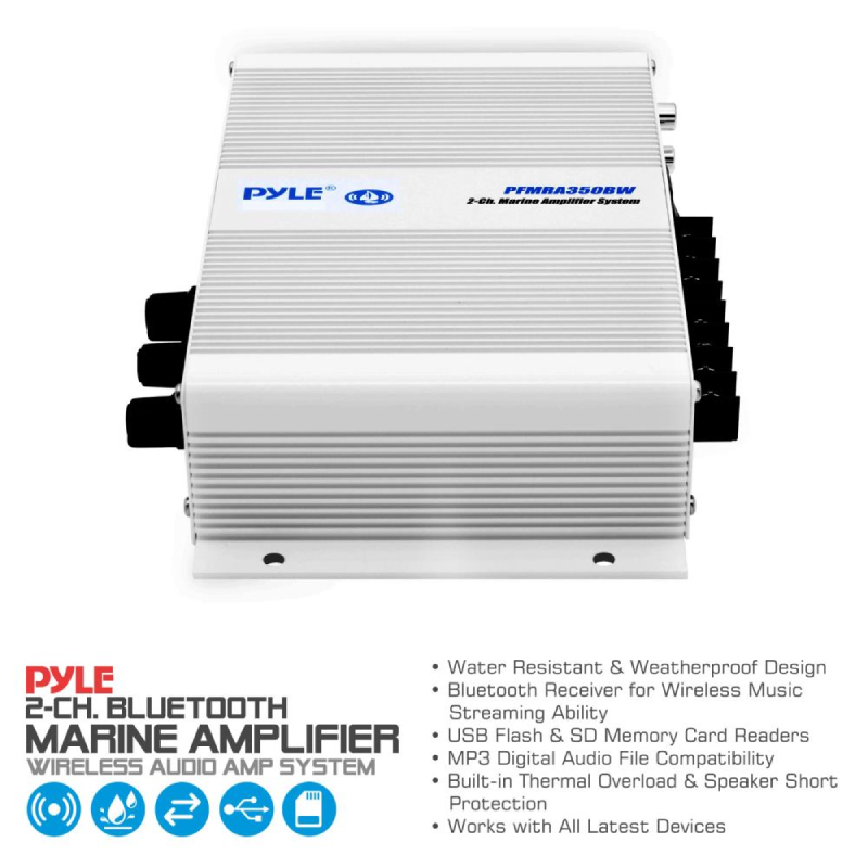 Pyle PFMRA350BW Marine Amplifiers
