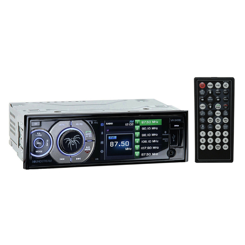 Soundstream VR-345B Single DIN DVD Receivers (With Screen)