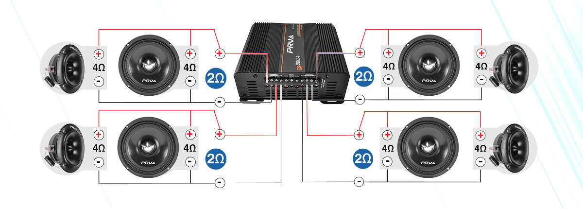PRV QS800.4 Wiring Setup