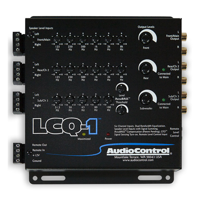 New Audiocontrol EQS 6 Channel HI Level Input EQ 13 Band Equalizer Line Driver 