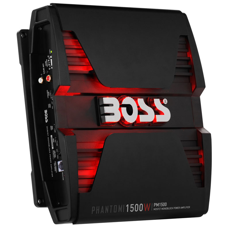 BOSS PHANTOM 1500W モノラルパワーアンプ　2Ω 4Ω 1ch Boss Audio PM1500 at Onlinecarstereo.com