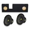 Kicker Dual 8" Sealed Under Rear Seat CompC Series Subwoofer Bass Package for 2007-2021 Toyota Tundra Double-Cab Bass Packages