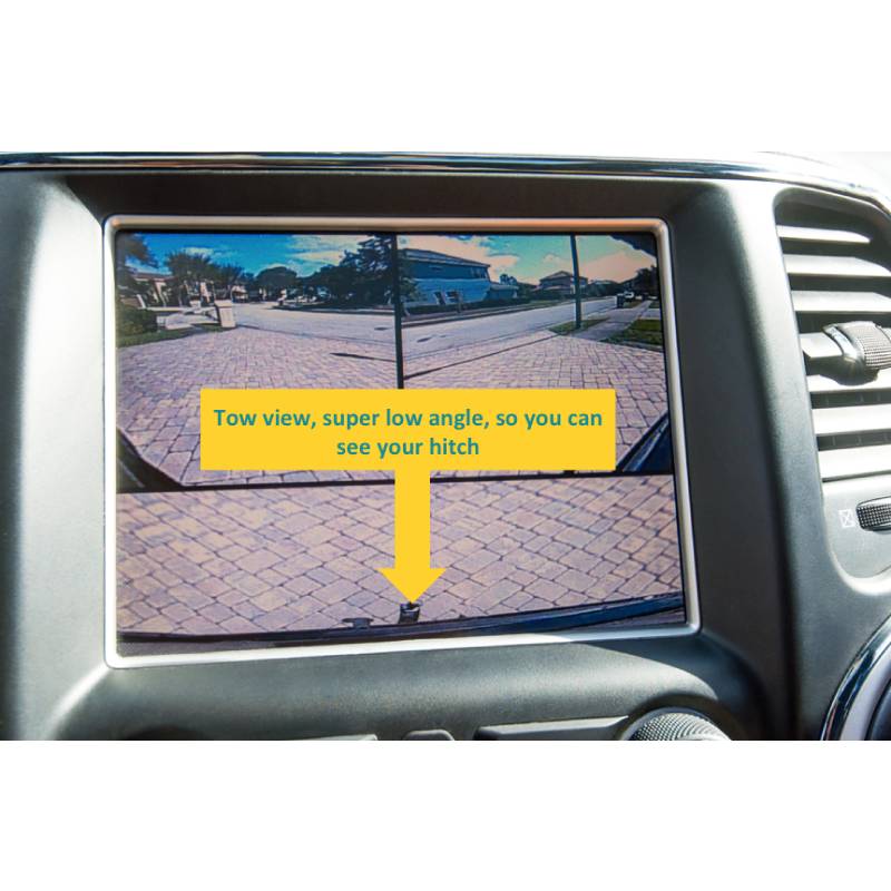 EchoMaster CAM-LFDPLB-N Telaio Targa Con Telecamera Posteriore – Linee Di Parcheggio Dinamiche, Angolo 170°, IP67, Nero