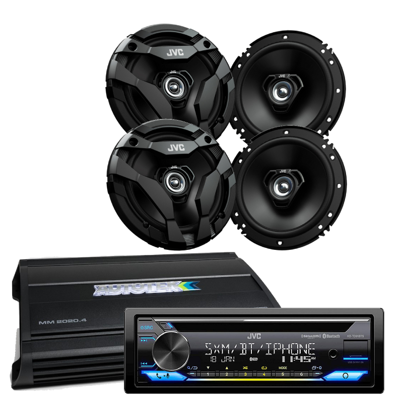 PCH Custom Audio KD-TD91BTS Full Car Audio Package-1