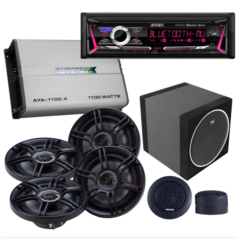 alternate product image PCH Custom Audio MPR2121 Full Car Audio Package-3