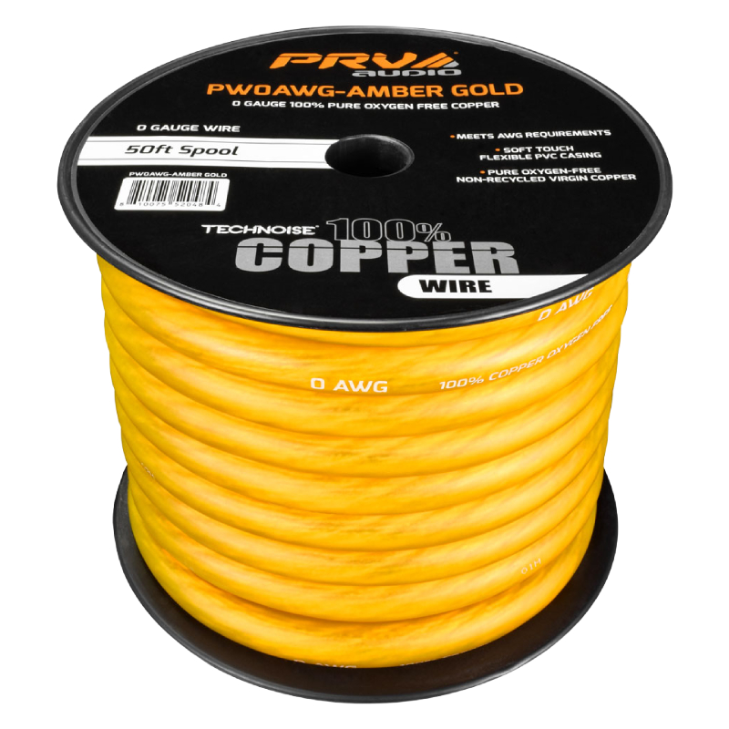 PW0AWG-AMBER GOLD 50ft Roll