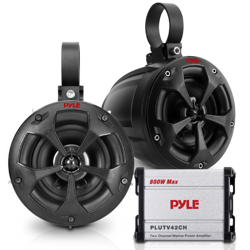 NEW Pyle PLMR53 5.25" 150 Watt Two-Way Shielded Marine Water Proof Speakers