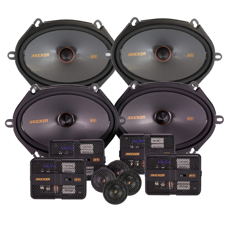 Kicker KS Series 6.75" Component Speakers (44KSS6704) - 125W RMS, Pair, Brand New