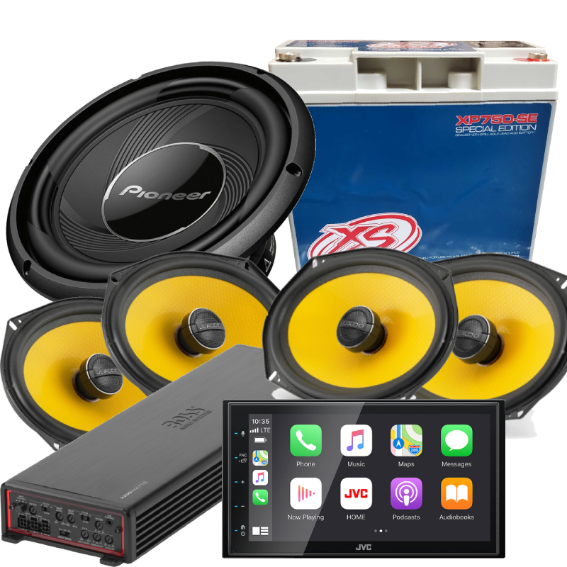 PCH Custom Audio KW-M560BT Full Car Audio Package-1