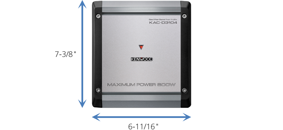 KAC-D3104 D Series 1600 Watts Max Power 4-Channel Class D Power Amplifier
